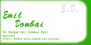 emil dombai business card